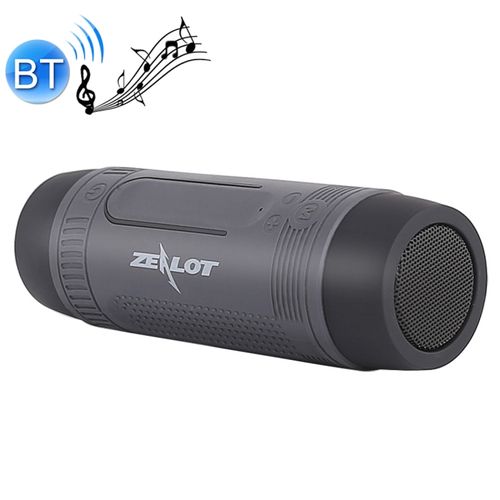 Zealot S1 Sport Music Outdoor Wireless Bluetooth Speaker With Flashlight Grey