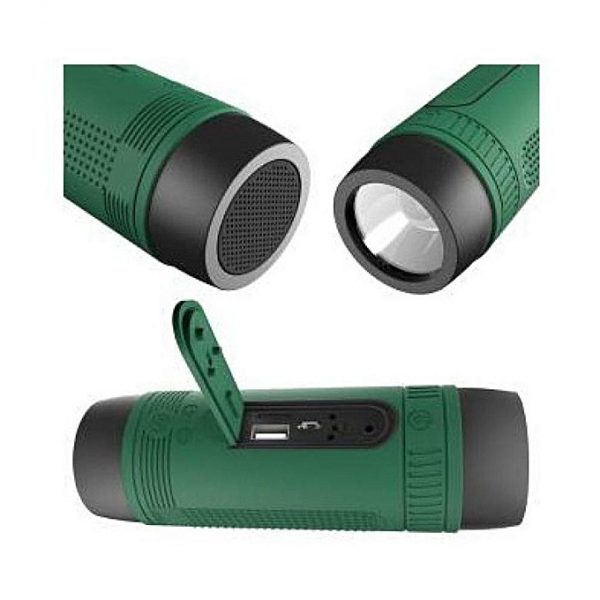 Zealot S1 Sport Music Outdoor Wireless Bluetooth Speaker With Flashlight Green