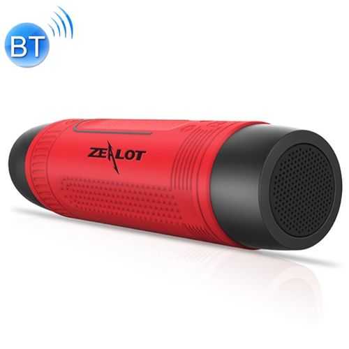 Zealot S1 Sport Music Outdoor Wireless Bluetooth Speaker With Flashlight Red